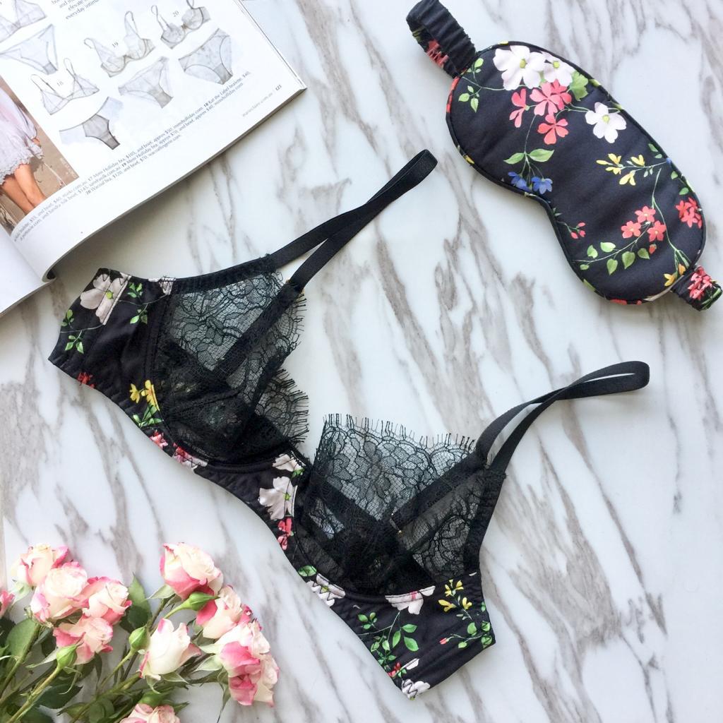 Lost Paradise Chantilly Lace & Silk Bra - For Her from The Luxe Company UK